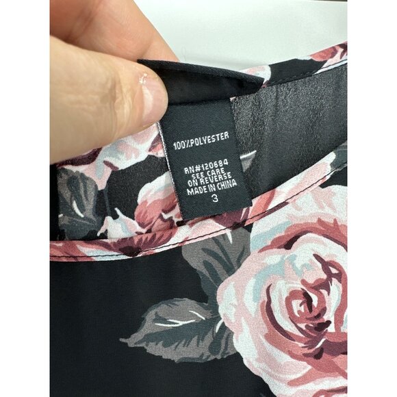 Torrid Floral Flutter Sleeve Scoop Neck Hi Low Georgette Blouse Women’s Size 3X - Picture 7 of 10